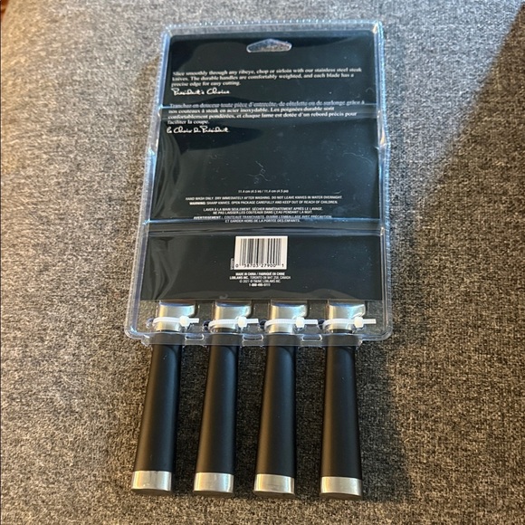 Forged Black Handle Steak Knives Set. Brand New sealed pkg. - Picture 2 of 2